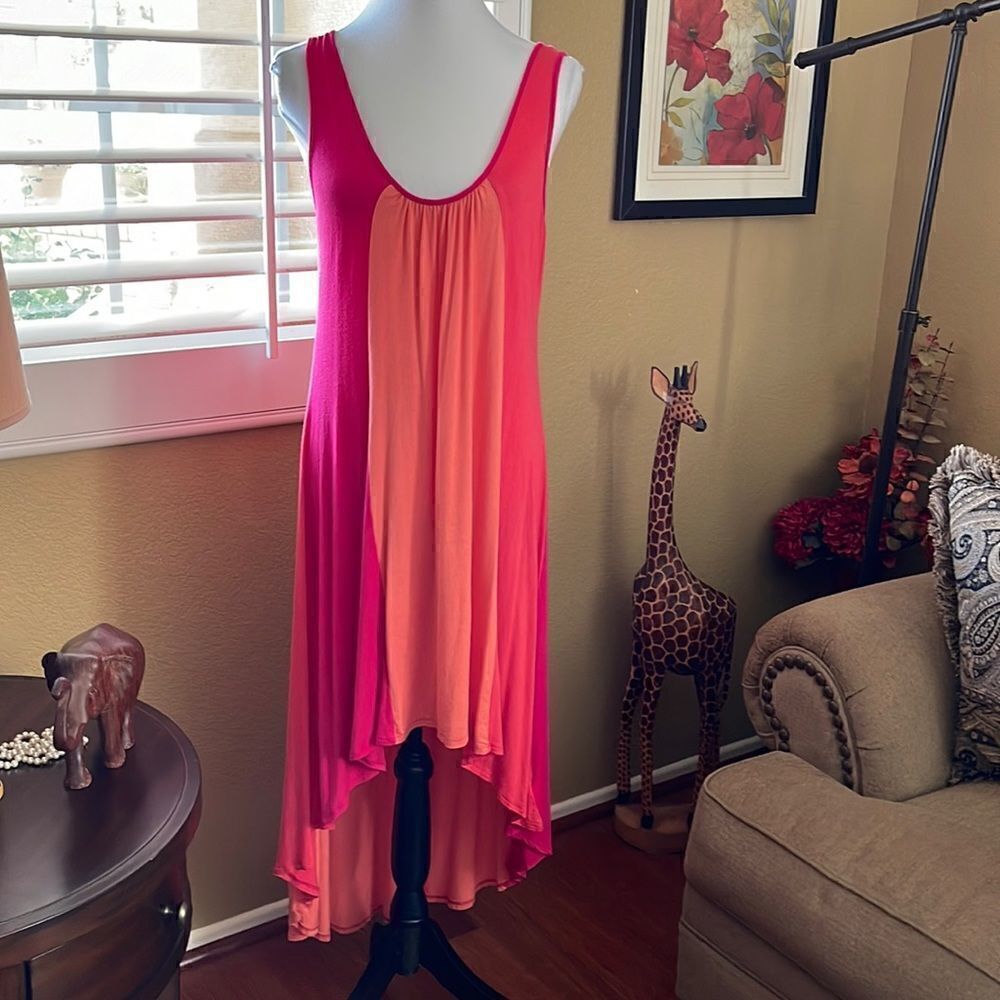 S Point Hi-Low Tank Dress, SZ L